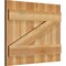 Ekena Millwork Joined Board-n-Batten Shutters w/Z-Bar, Rough Sawn Western Red Cedar, 26 7/8W x 21H, PR RBJ06Z26X021RWR - alternate 4
